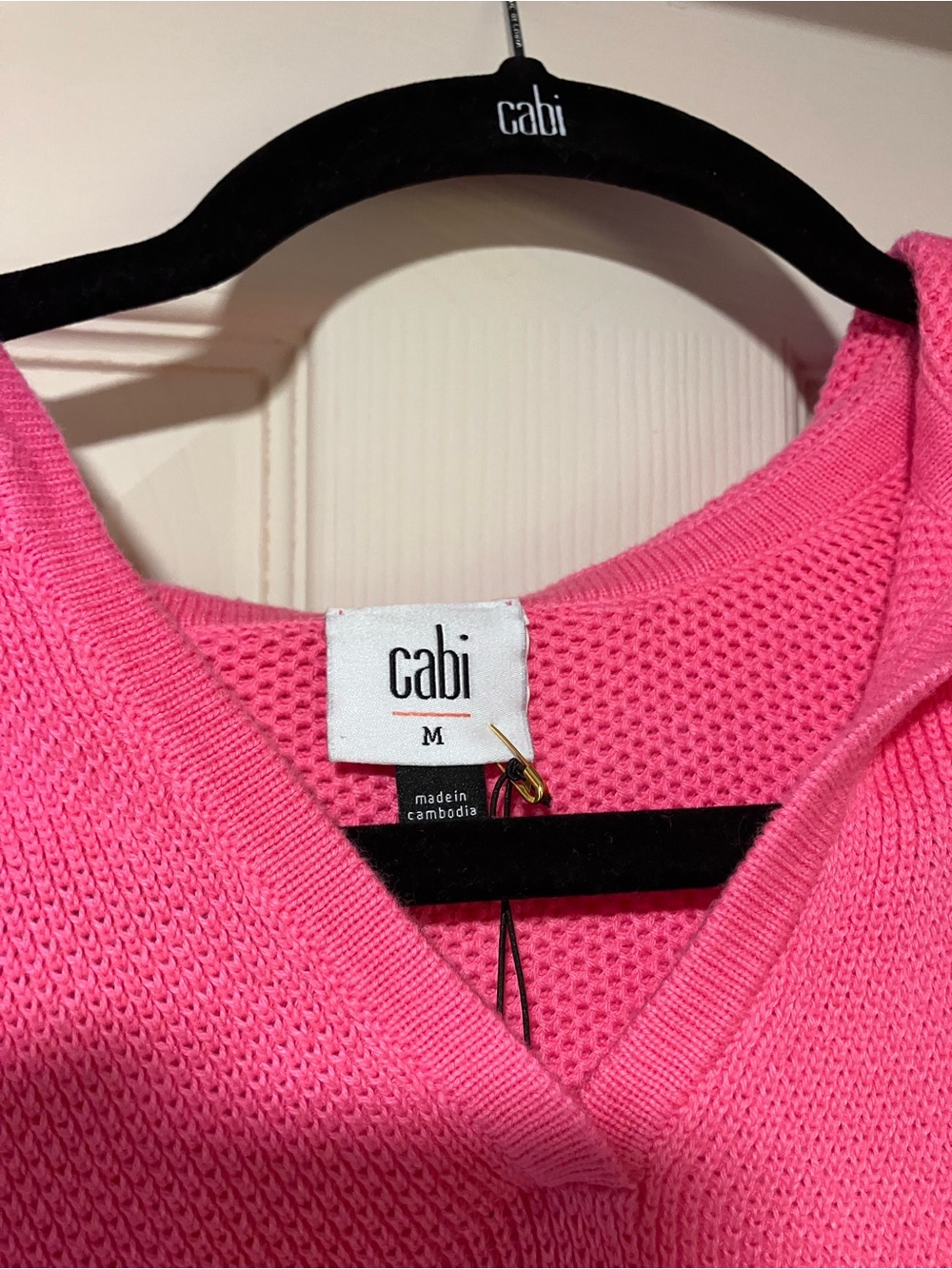 cabi Superstar Women's Pink Hoodie Sweater - Picture 2 of 3
